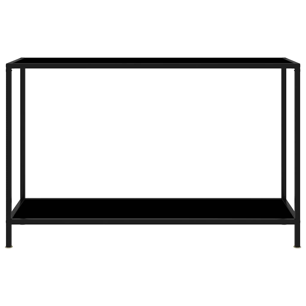Konsolbord svart 120x35x75 cm härdat glas