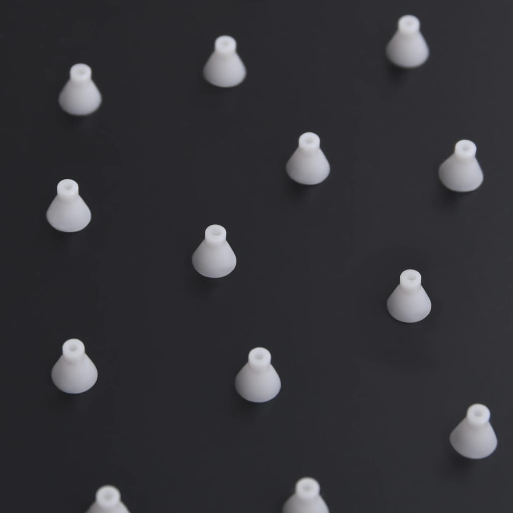 Regnduschhuvud rostfritt stål 40x40 cm fyrkantigt svart