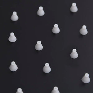 Regnduschhuvud rostfritt stål 40x40 cm fyrkantigt svart