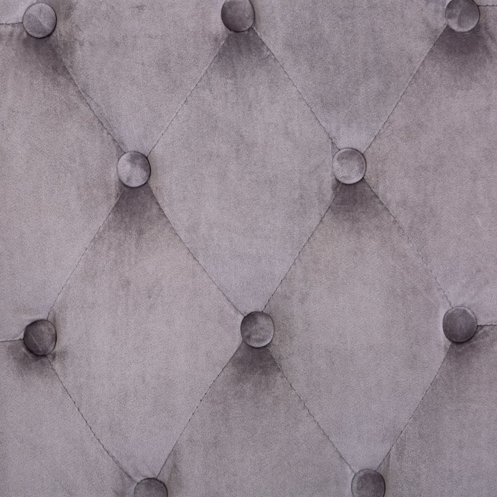 Matstolar 2 st grå sammet