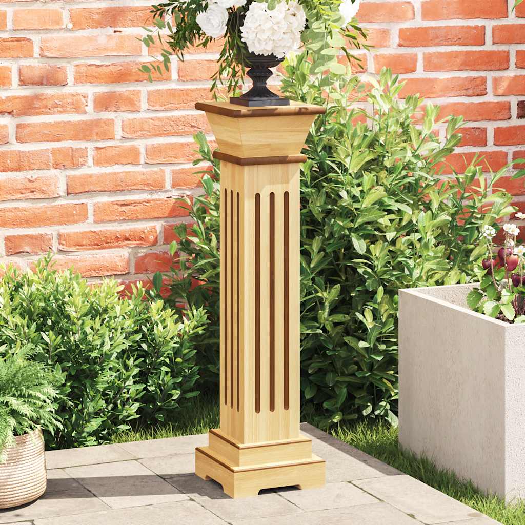 Klassisk blompelare natur 17x17x66 cm MDF