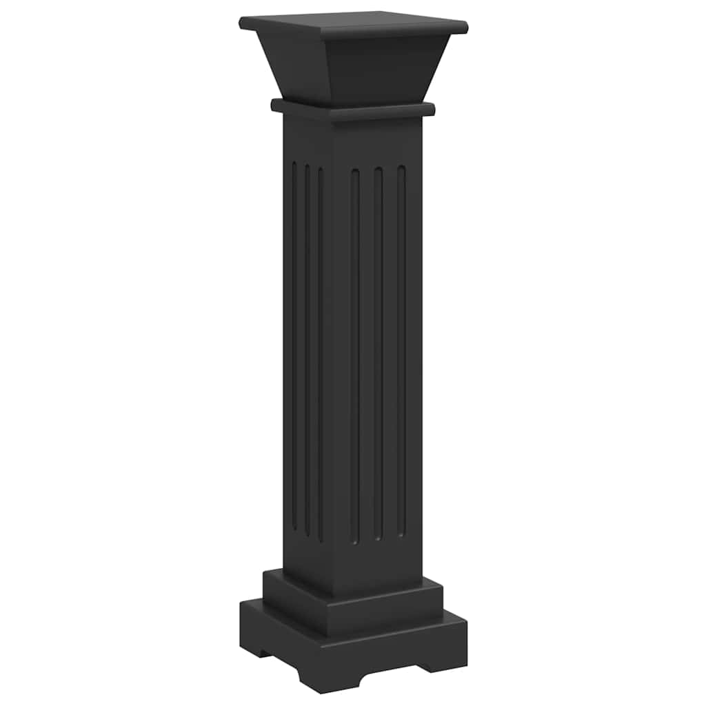 Klassisk blompelare svart 17x17x66 cm MDF