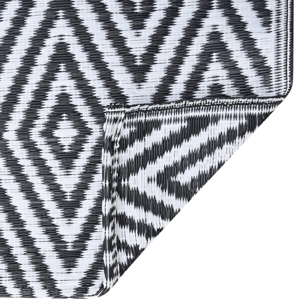 Utomhusmatta ARAKIL vit och svart 80x150 cm PP