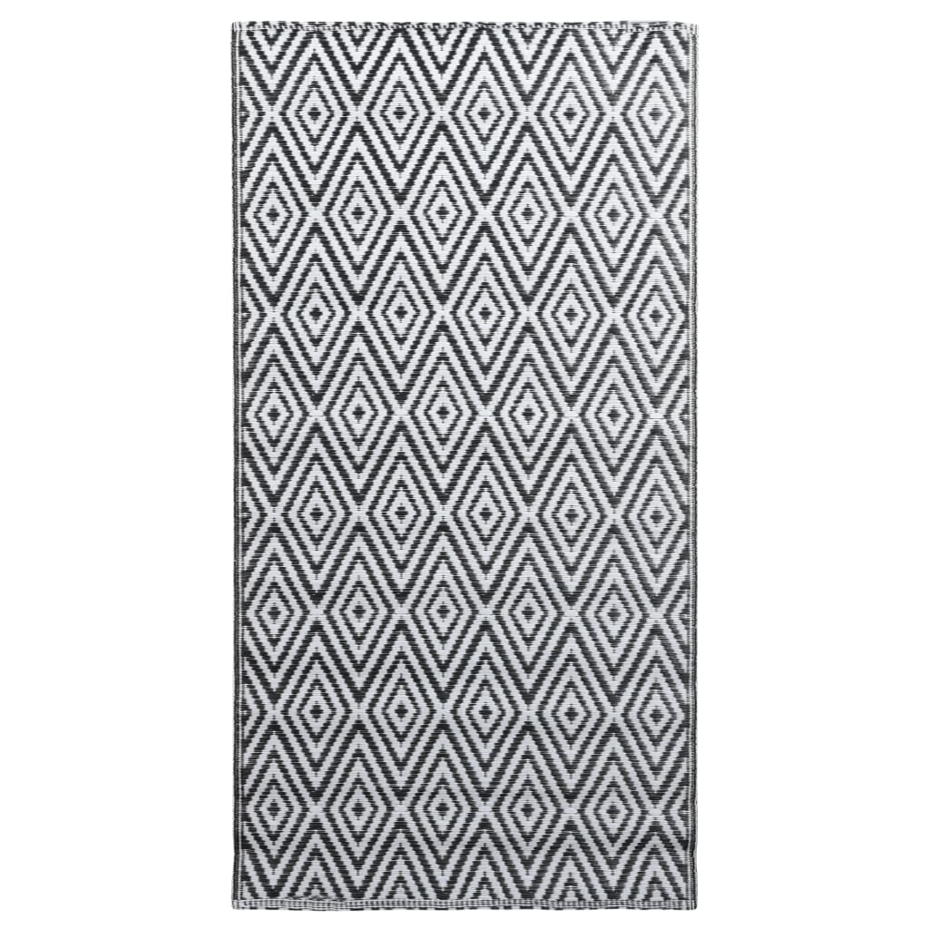 Utomhusmatta ARAKIL vit och svart 160x230 cm PP