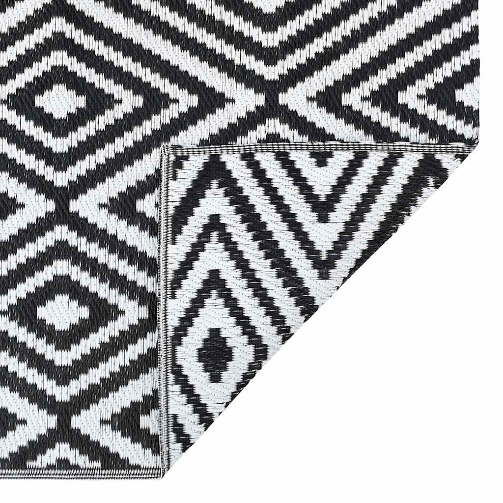 Utomhusmatta ARAKIL vit och svart 190x290 cm PP