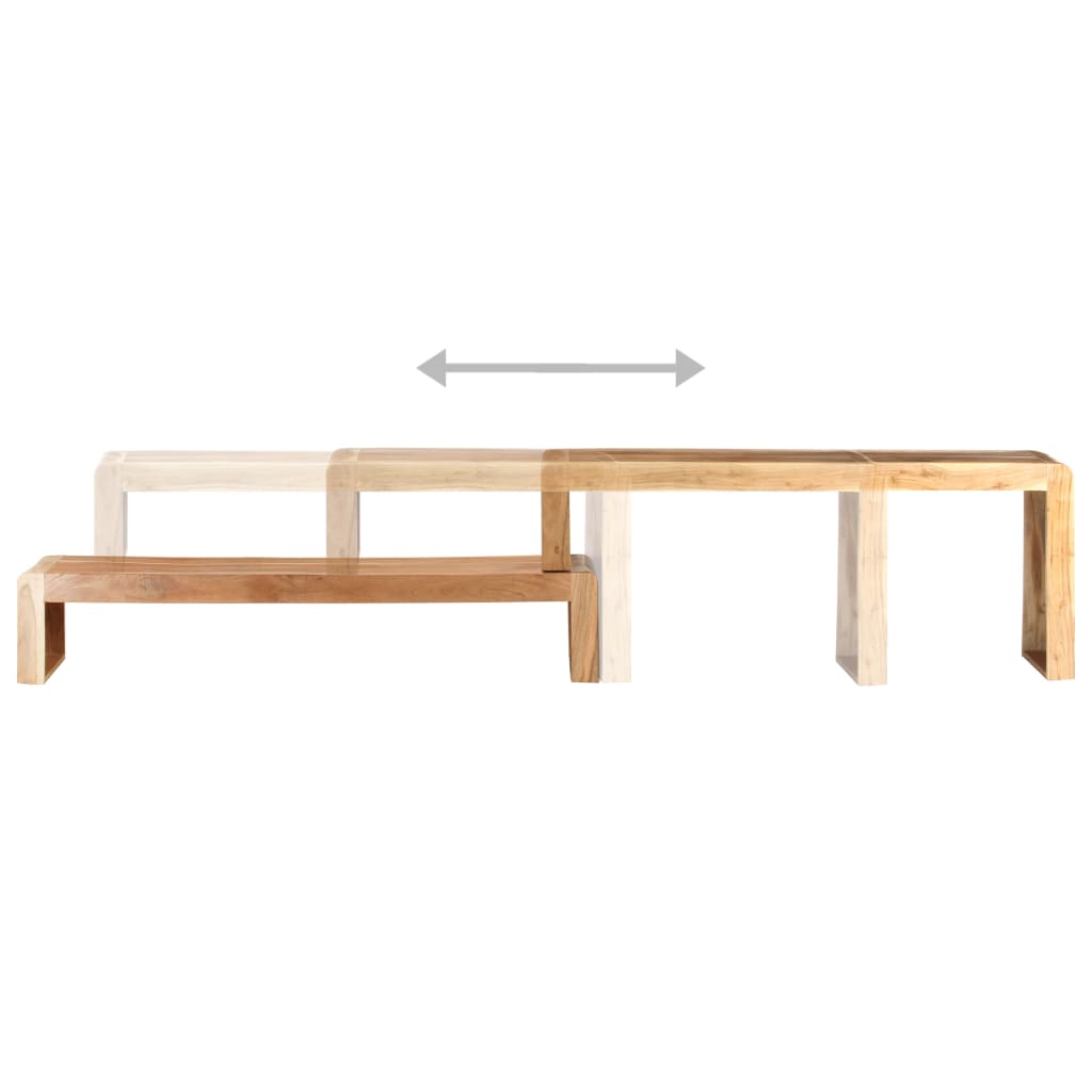 TV-bänk massivt akaciaträ