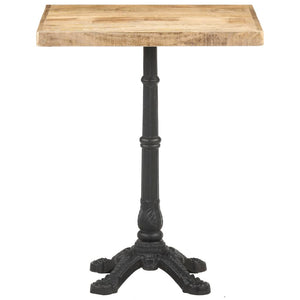 Cafébord 60x60x77 cm grovt mangoträ