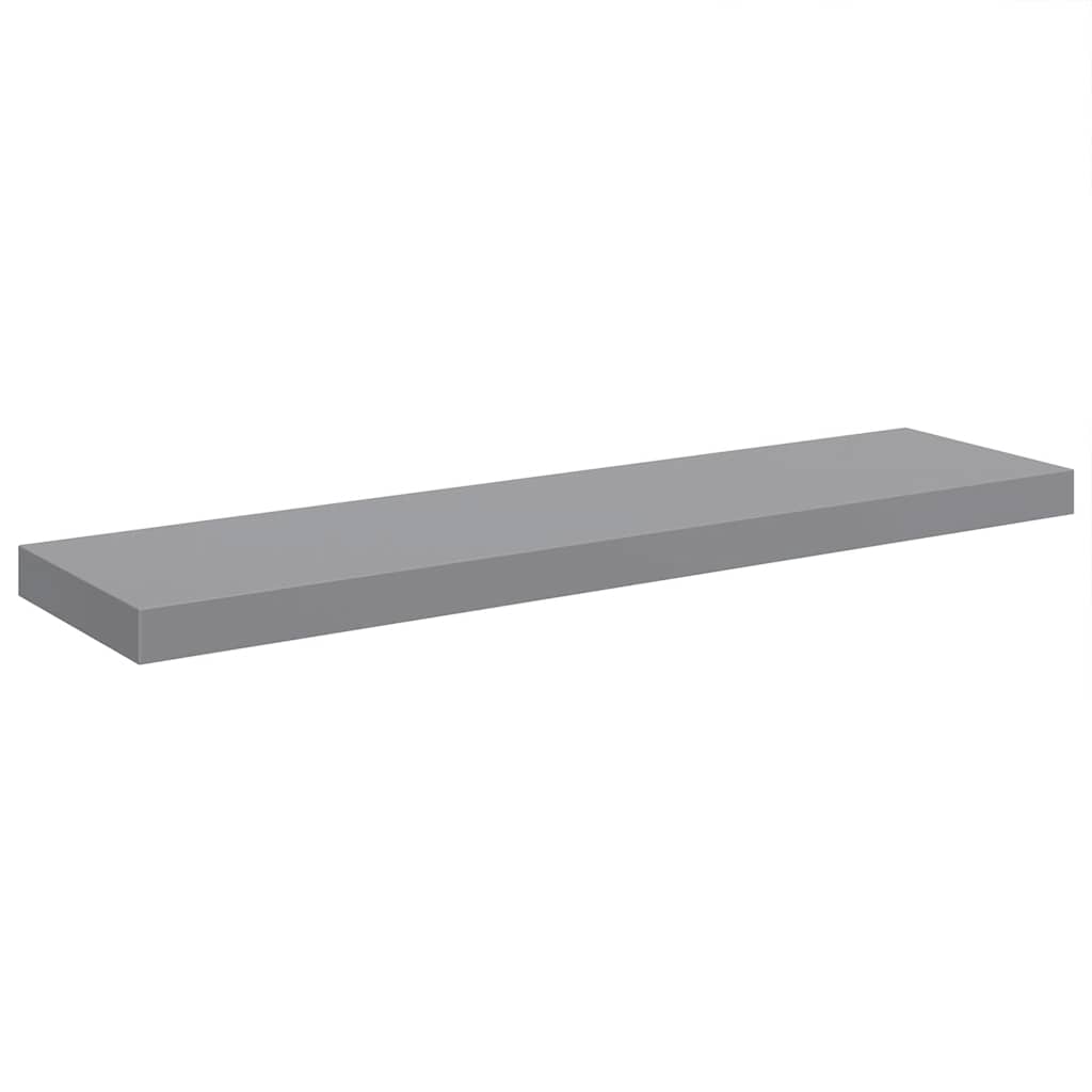 Svävande vägghylla grå 90x23,5x3,8 cm MDF