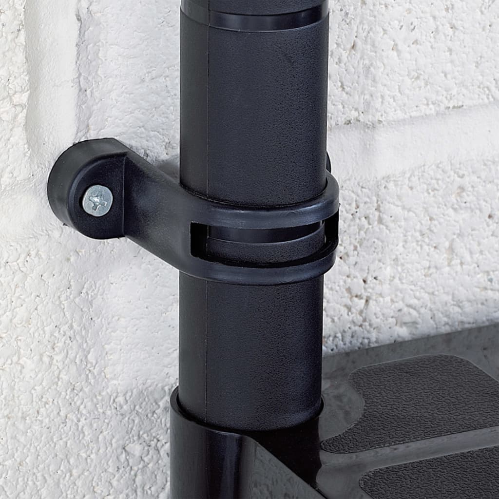 Förvaringshylla 4 hyllor svart 61x30,5x130 cm plast