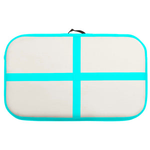 Uppblåsbar gymnastikmatta med pump 60x100x20 cm PVC grön