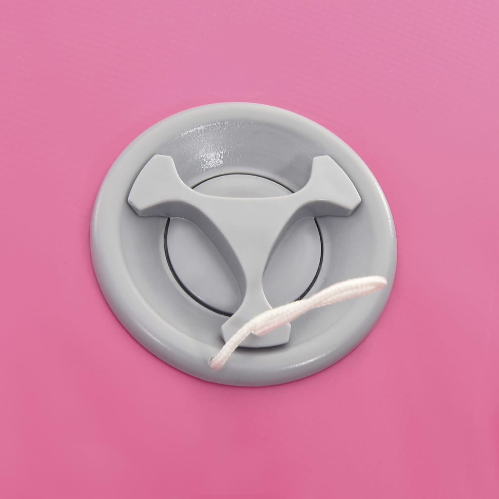 Uppblåsbar gymnastikrulle med pump 100x60 cm PVC rosa