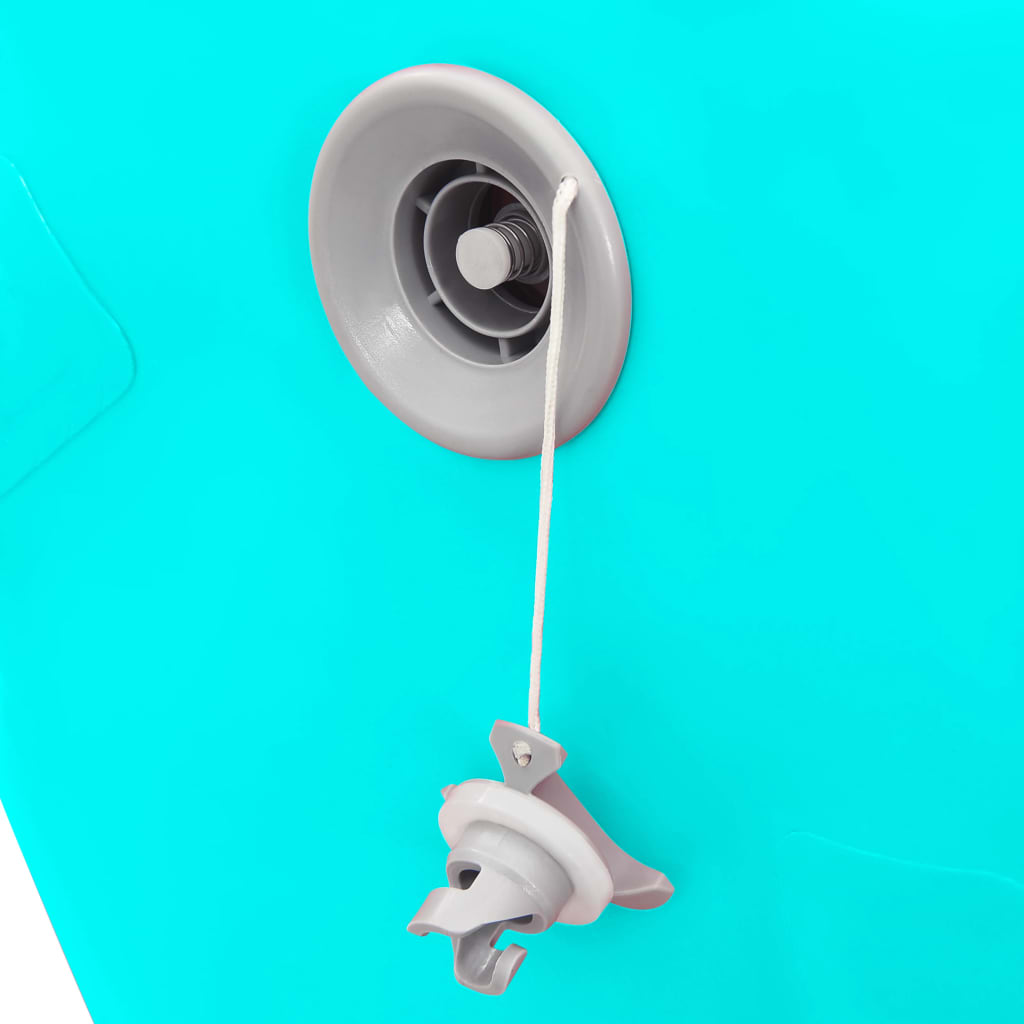 Uppblåsbar gymnastikrulle med pump 100x60 cm PVC grön