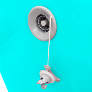 Uppblåsbar gymnastikrulle med pump 100x60 cm PVC grön