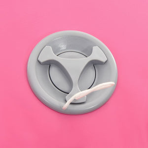 Uppblåsbar gymnastikrulle med pump 120x75 cm PVC rosa