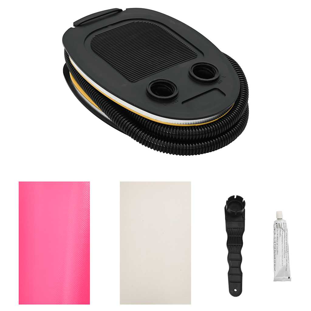 Uppblåsbar gymnastikrulle med pump 120x75 cm PVC rosa