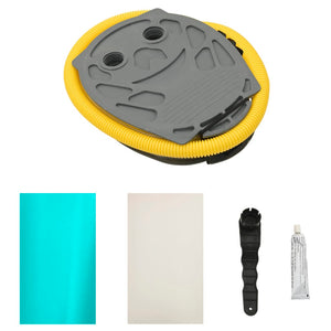 Uppblåsbar gymnastikrulle med pump 120x75 cm PVC grön