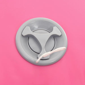 Uppblåsbar gymnastikrulle med pump 120x90 cm PVC rosa