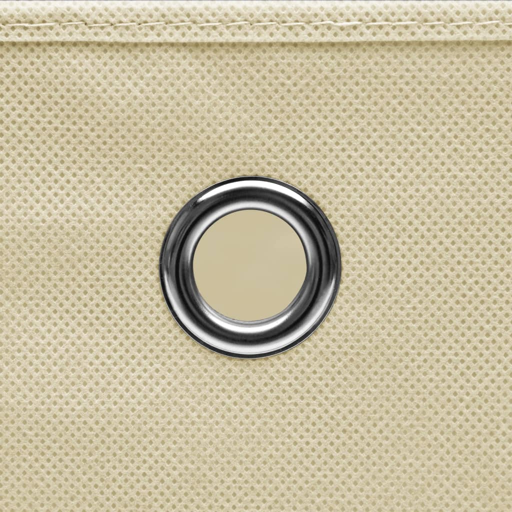 Förvaringslådor 10 st non-woven tyg 28x28x28 cm gräddvit