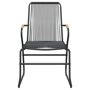 Trädgårdsstolar 2 st svart 58x59x85,5 cm PVC rotting