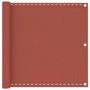 Balkongskärm terrakotta 90x400 cm HDPE