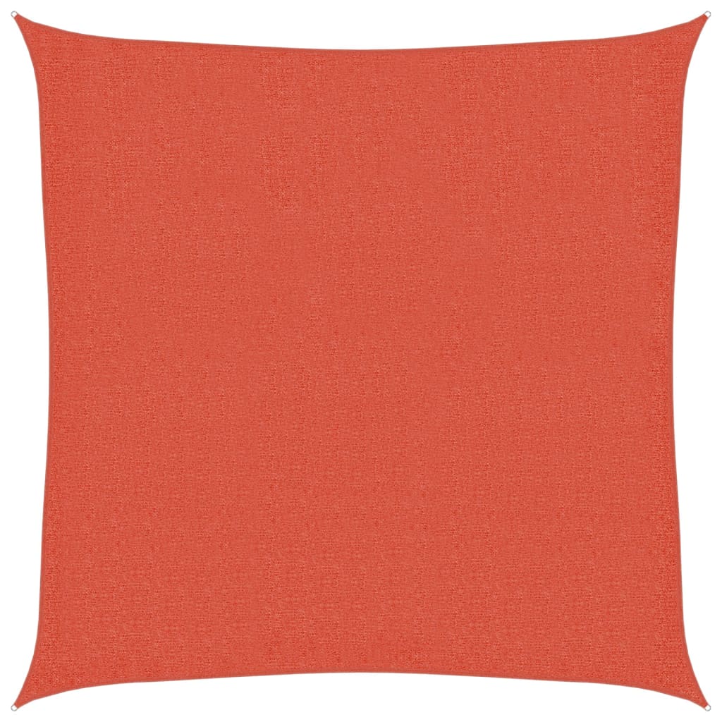 Solsegel 160 g/m² fyrkantig terrakotta 2,5x2,5 m HDPE