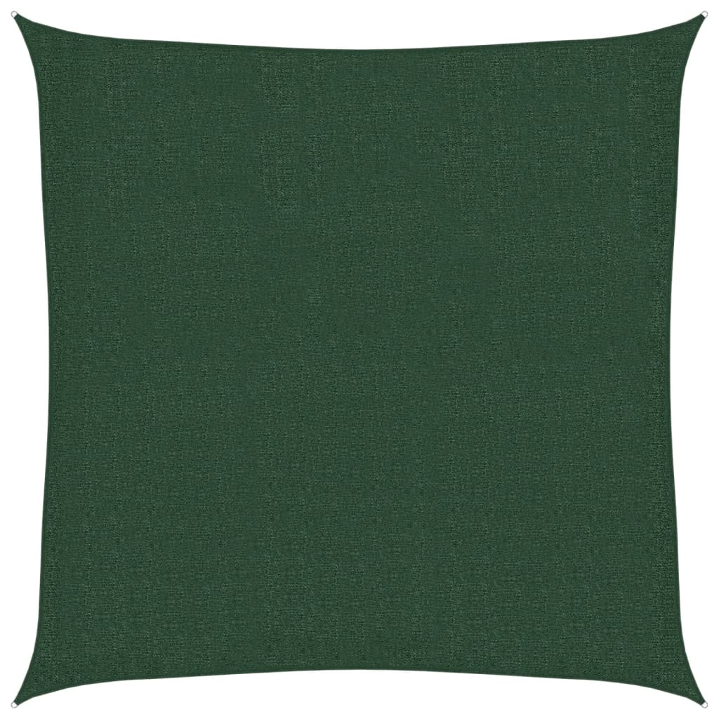 Solsegel 160 g/m² mörkgrön 2,5x2,5 m HDPE