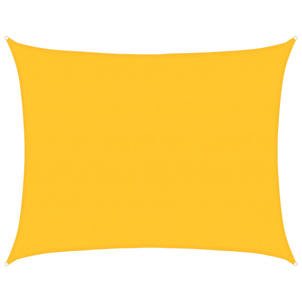 Solsegel 160 g/m² rektangulär gul 6x7 m HDPE
