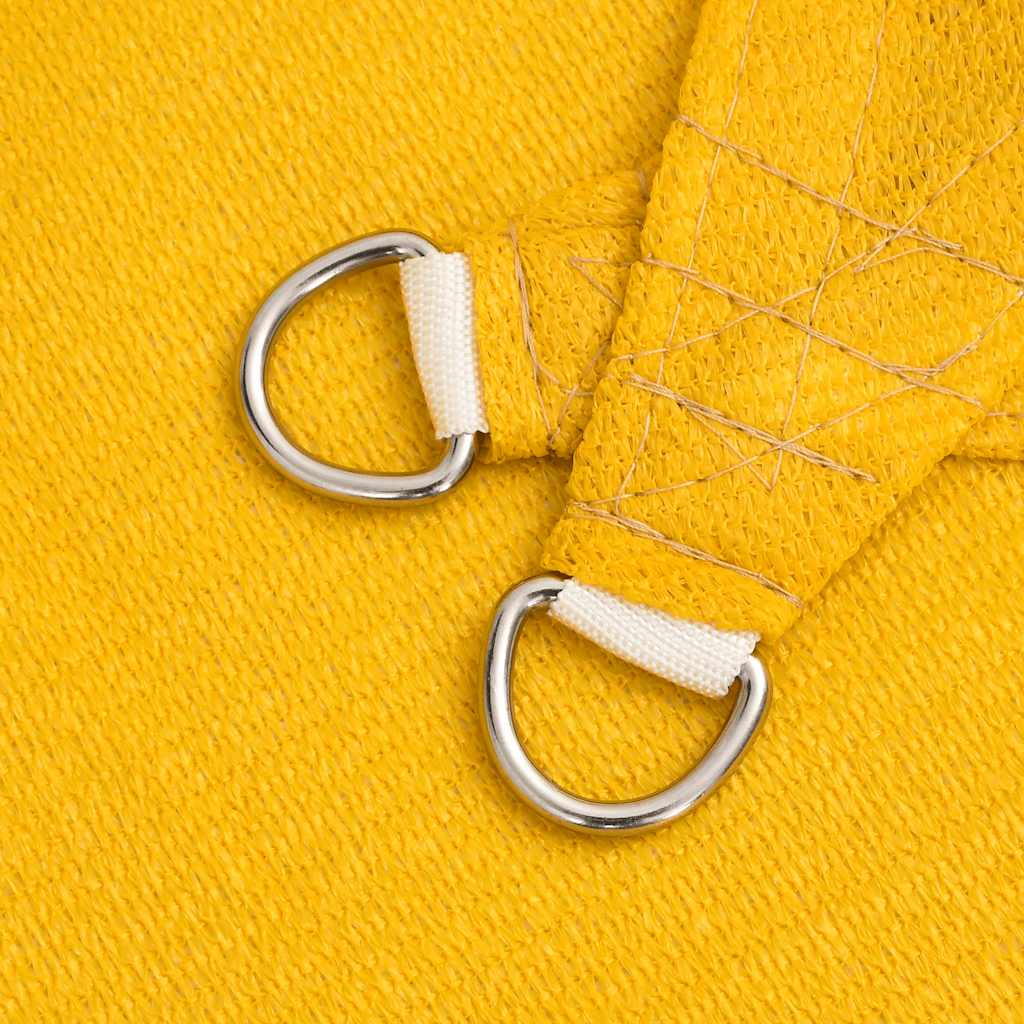 Solsegel 160 g/m² triangulär gul 6x6x6 m HDPE