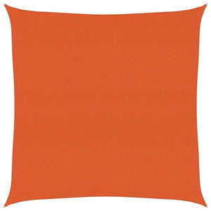 Solsegel 160 g/m² fyrkantig orange 4x4 m HDPE