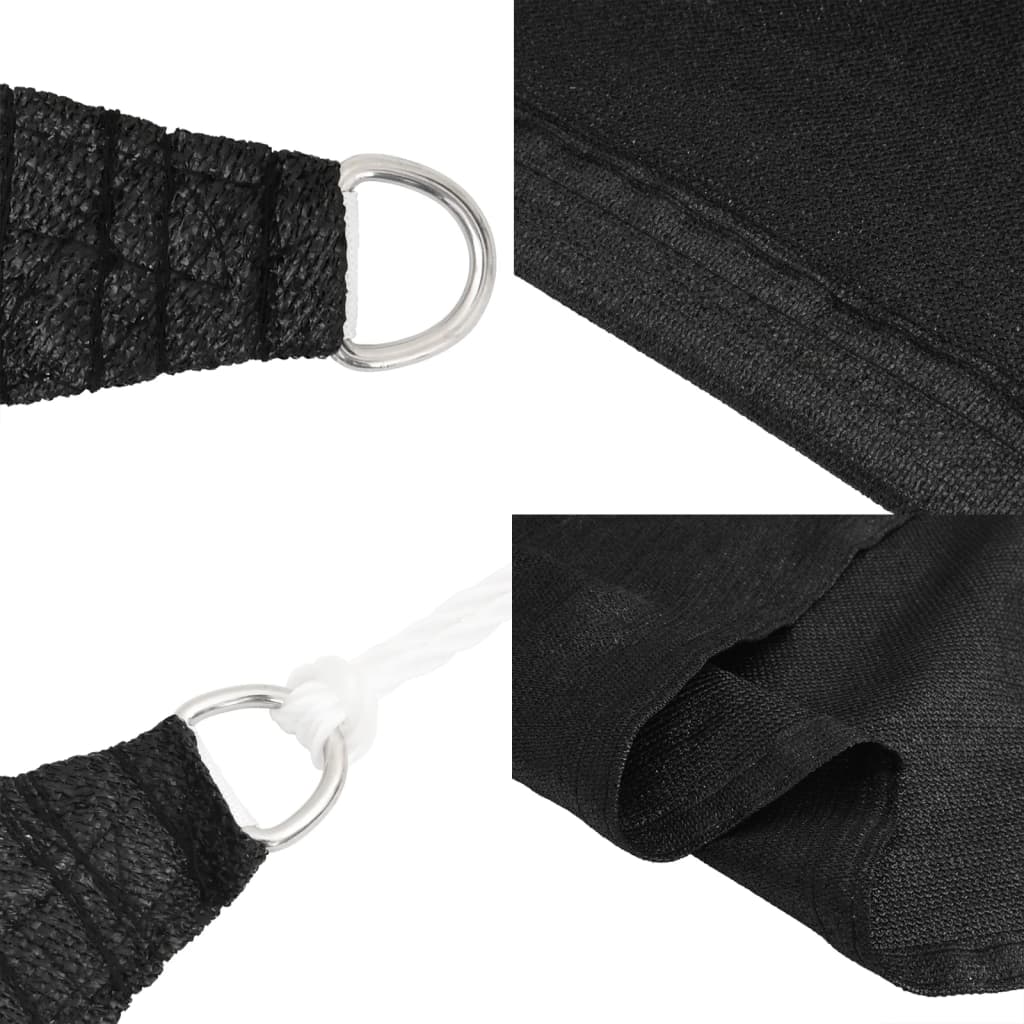 Solsegel 160 g/m² svart 4x4 m HDPE