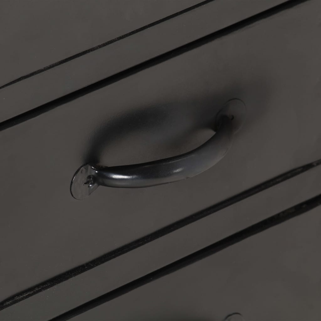 Skänk 110x30x65 cm massivt grovt mangoträ och stål