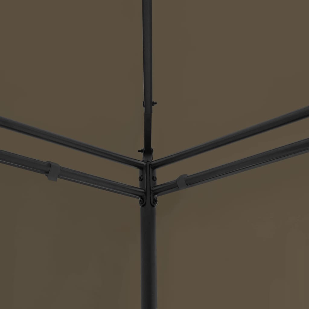 Paviljong med draperier 600x298x270 cm taupe 180 g/m²