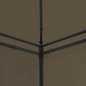 Paviljong med draperier 600x298x270 cm taupe 180 g/m²