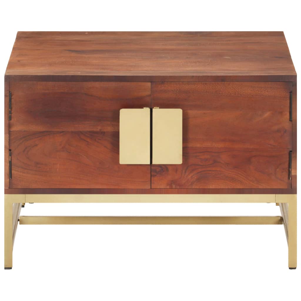 Soffbord honungsbrun 67x67x45 cm massivt akaciaträ