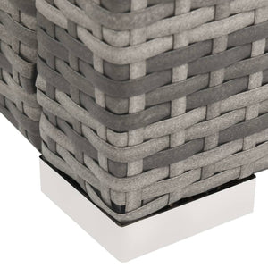 Dubbel solsäng konstrotting grå