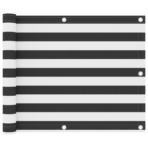 Balkongskärm antracit och vit 75x500 cm oxfordtyg