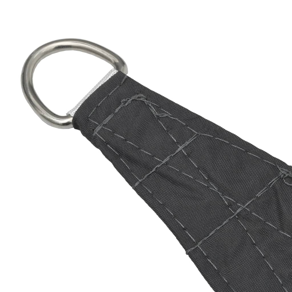 Solsegel oxfordtyg trekantigt 5x6x6 m antracit