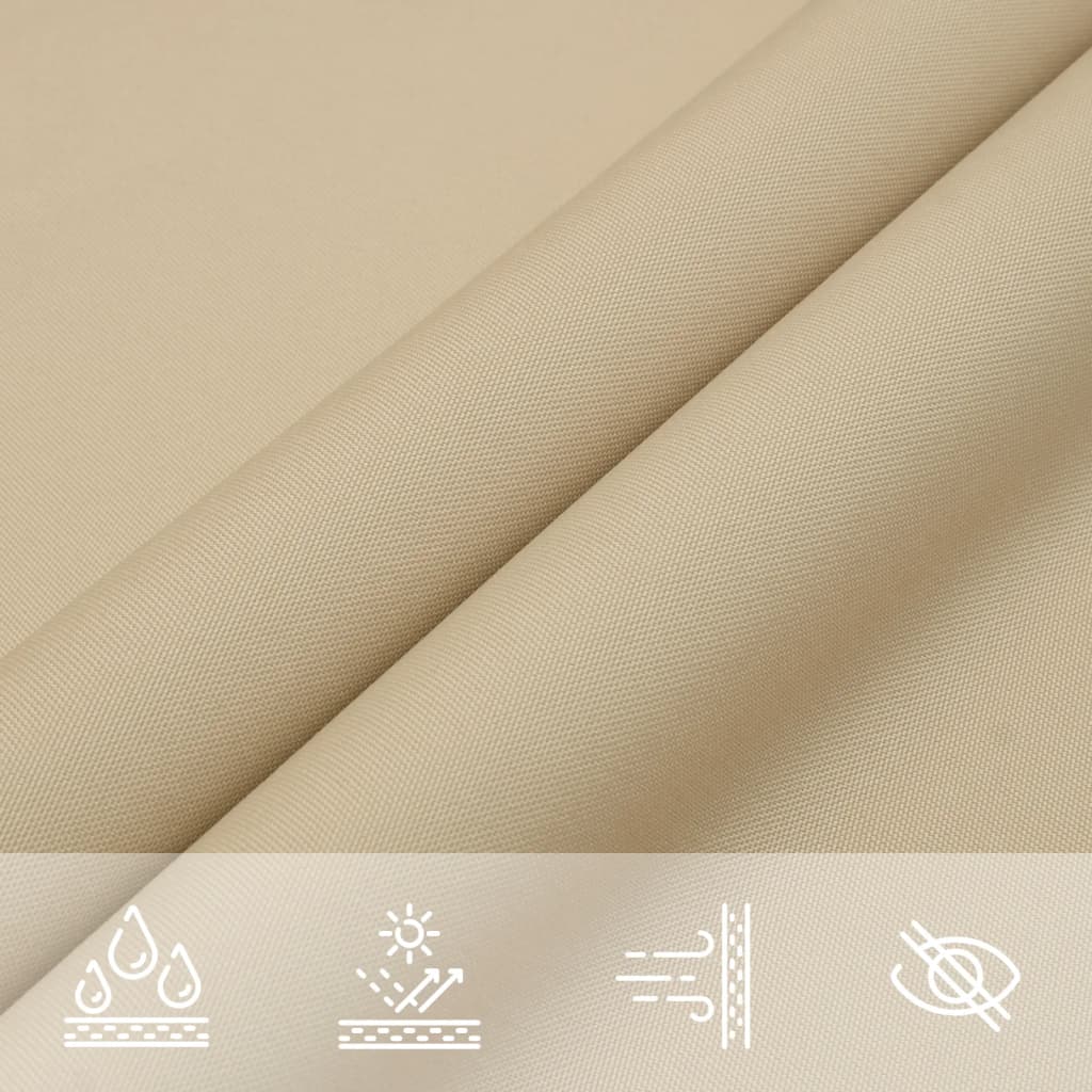Solsegel oxfordtyg rektangulärt 3,5x4,5 m beige