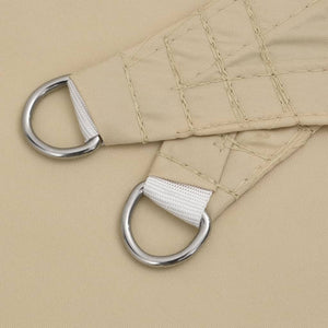Solsegel oxfordtyg trekantigt 3x3x3 m beige