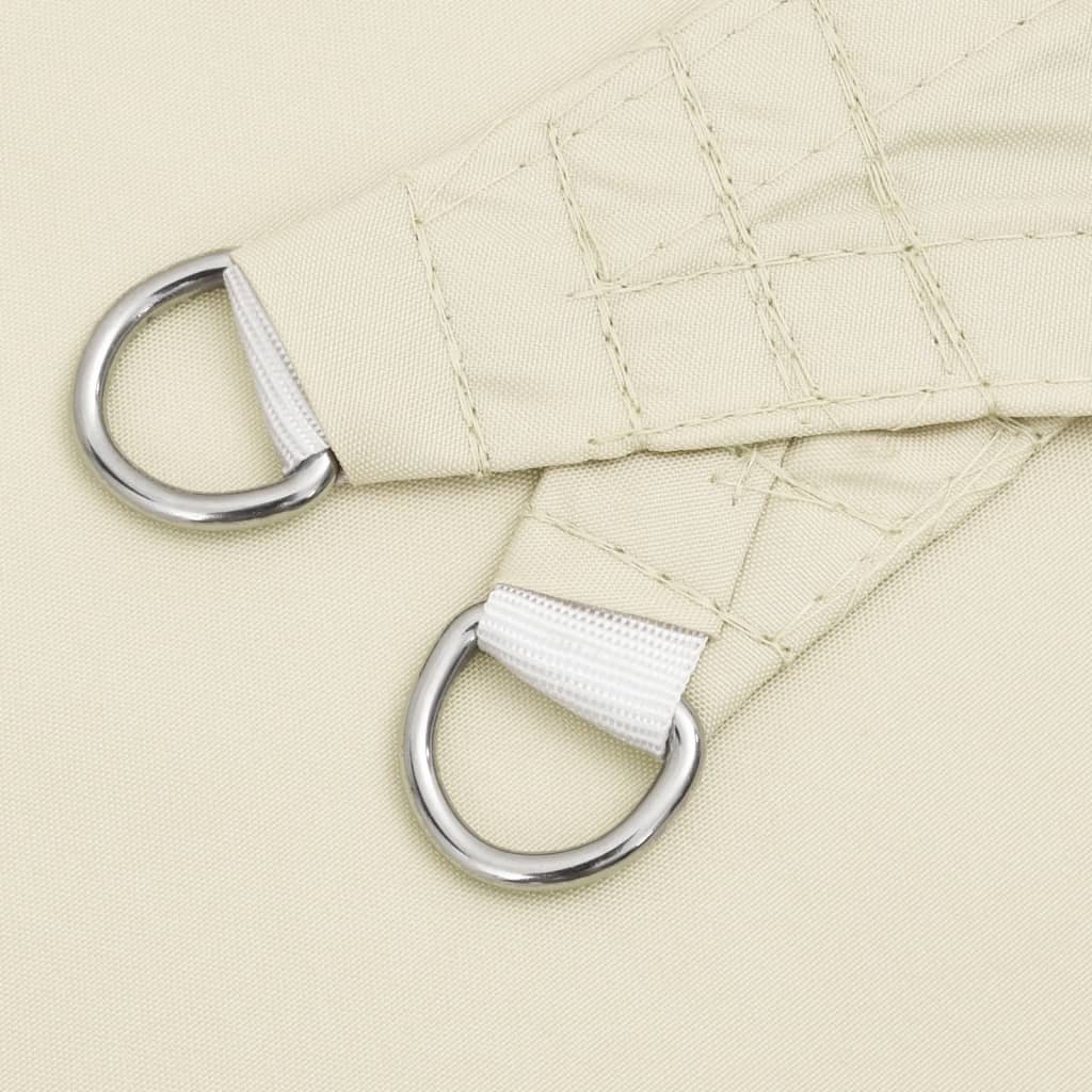 Solsegel oxfordtyg trekantigt 3x3x4,24 m gräddvit