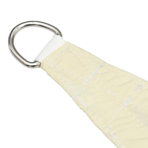 Solsegel Oxfordtyg trekantigt 4,5x4,5x4,5 m gräddvit