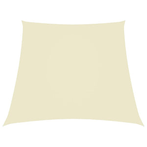 Solsegel oxfordtyg trapets 2/4x3 m gräddvit