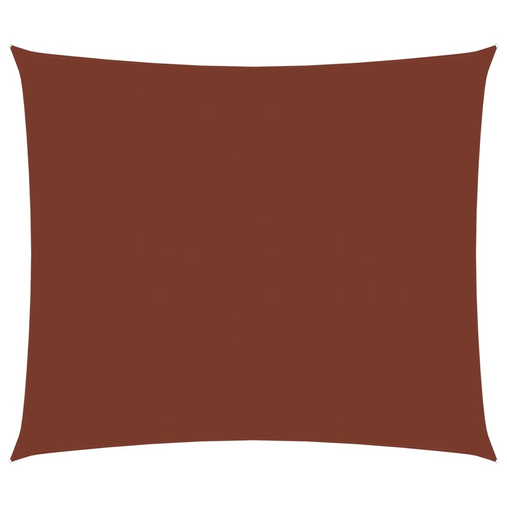 Solsegel oxfordtyg rektangulärt 3x4 m terrakotta