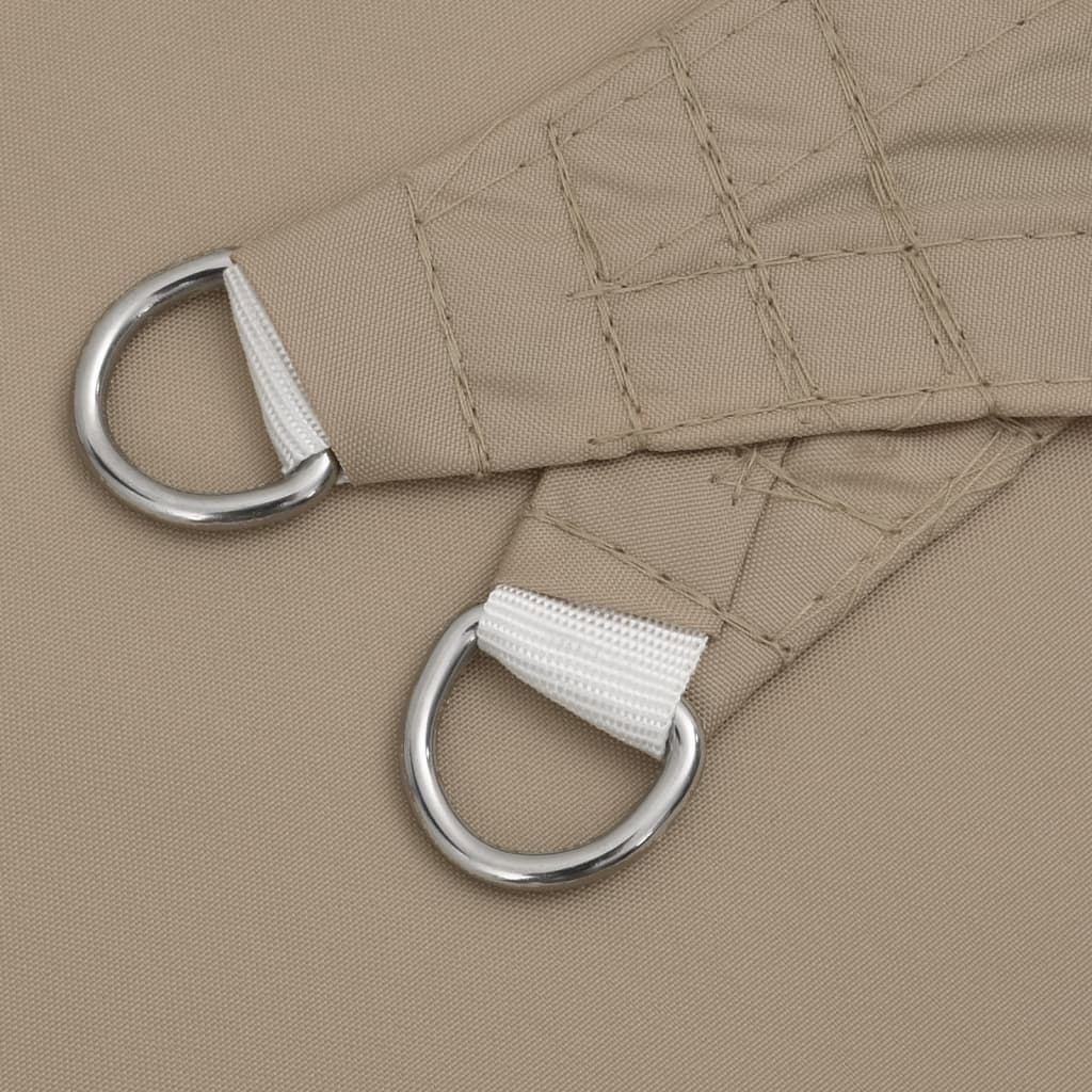 Solsegel oxfordtyg rektangulärt 4x6 m taupe