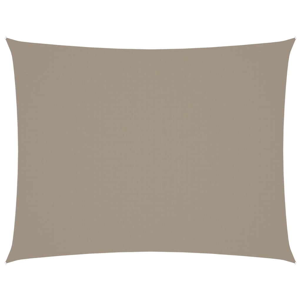 Solsegel oxfordtyg rektangulärt 5x7 m taupe