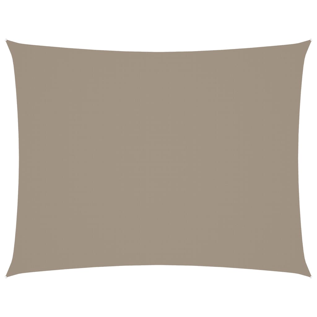 Solsegel oxfordtyg rektangulärt 6x8 m taupe