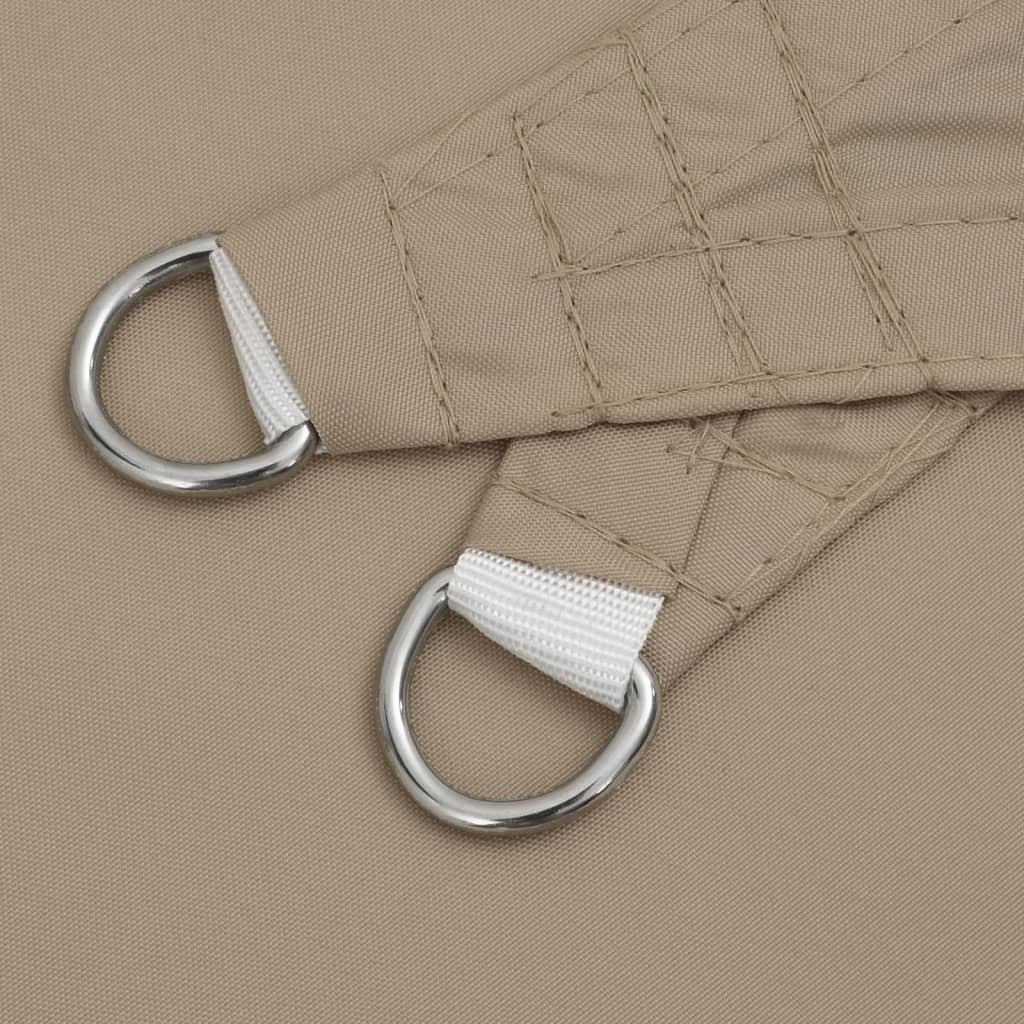 Solsegel oxfordtyg trekantigt 3x4x5 m taupe