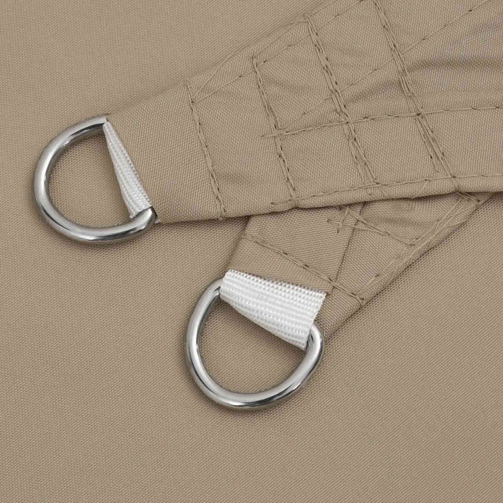 Solsegel oxfordtyg trekantigt 3,5x3,5x4,9 m taupe