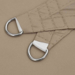 Solsegel oxfordtyg trekantigt 3,5x3,5x4,9 m taupe