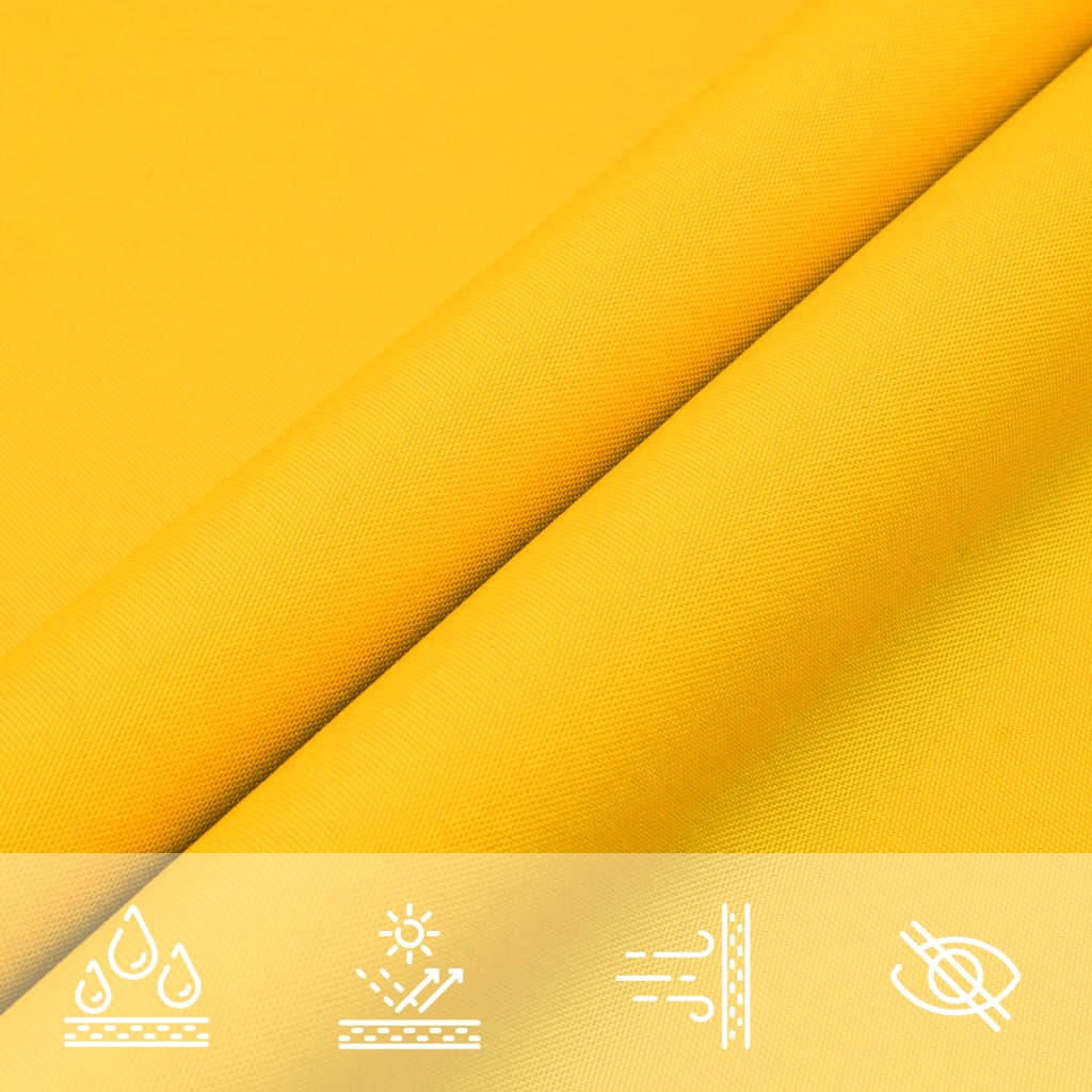 Solsegel oxfordtyg fyrkantigt 3x3 m gul